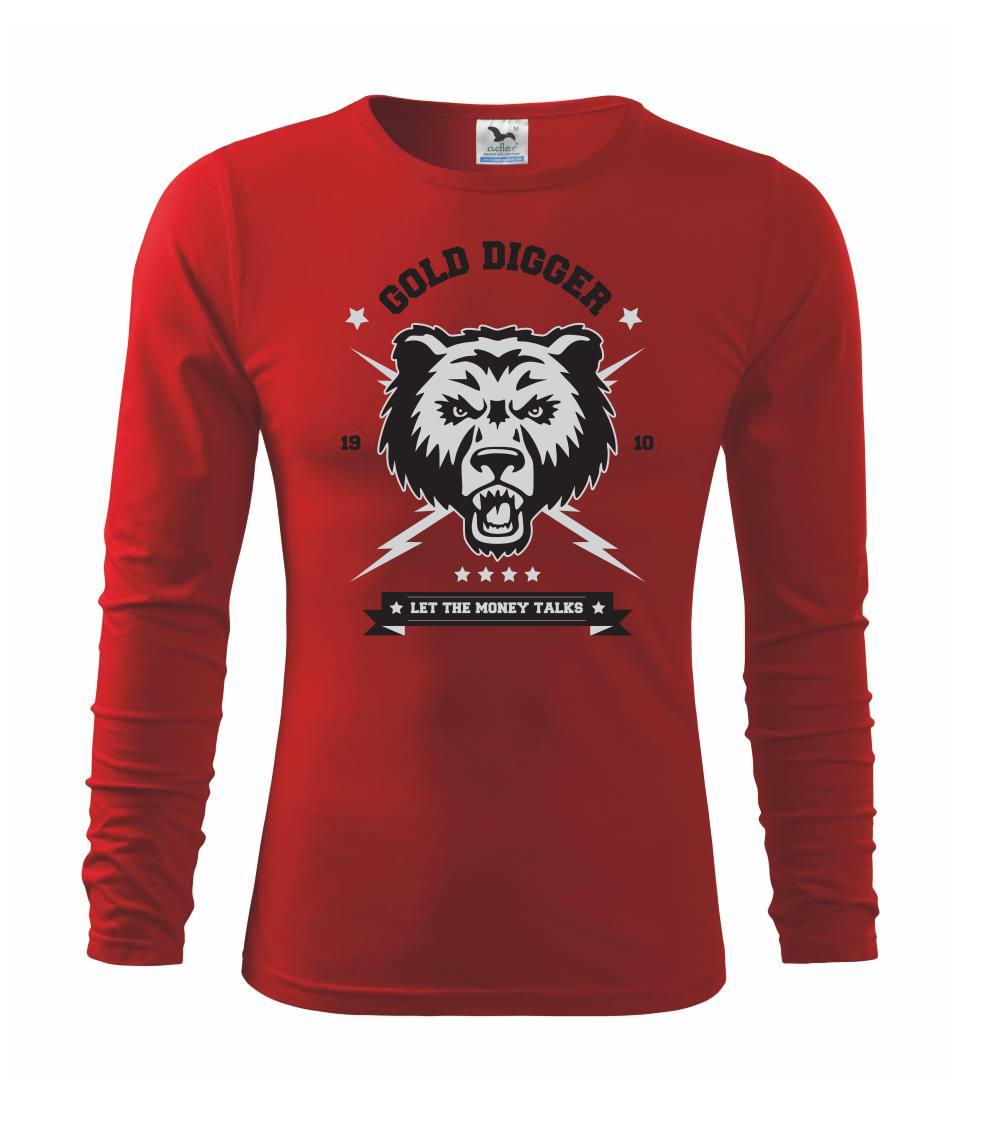 Tričká so zvieratami - Bear gold - Tričko detské Long Sleeve