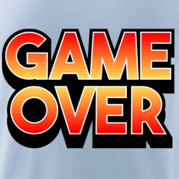Game over - nápis farebný