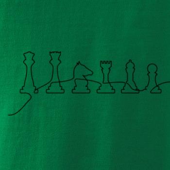 Šachové figúrky v rade - obrys