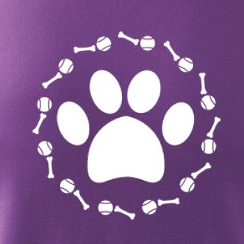 Labka lopta kosť pes