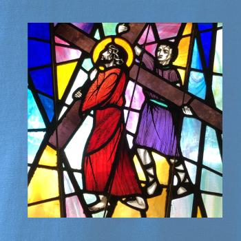 Vitráž - Ježiš a kríž Vitráž - Ježiš a kríž