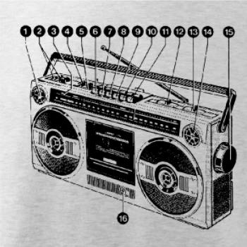 Nákres starý magnetofón