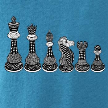 Šachové figúrky v rade - kreslené Šachové figúrky v rade - kreslené