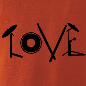 Love bubeník nápis