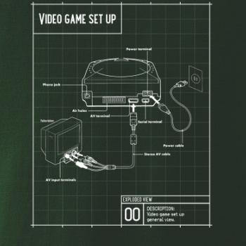 Nákres TV video hra guľatá