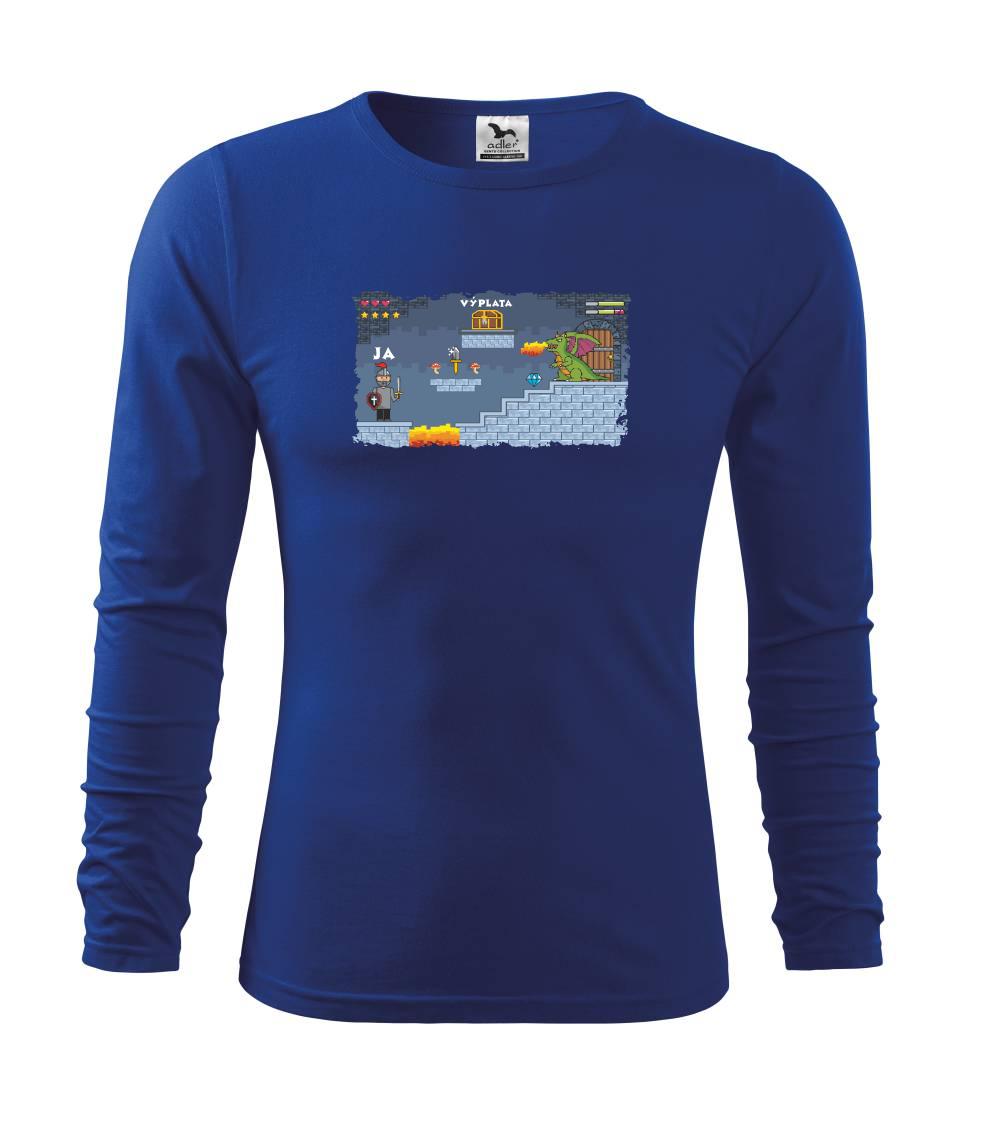 Tričká pre ajťákov - Ja vs. výplata SK - Tričko s dlhým rukávom FIT-T long sleeve