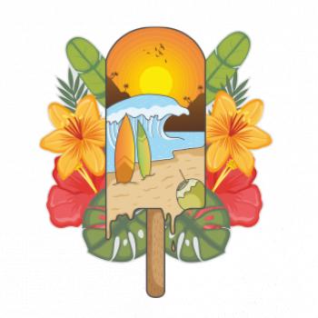 Leto, nanuk, more, pláž