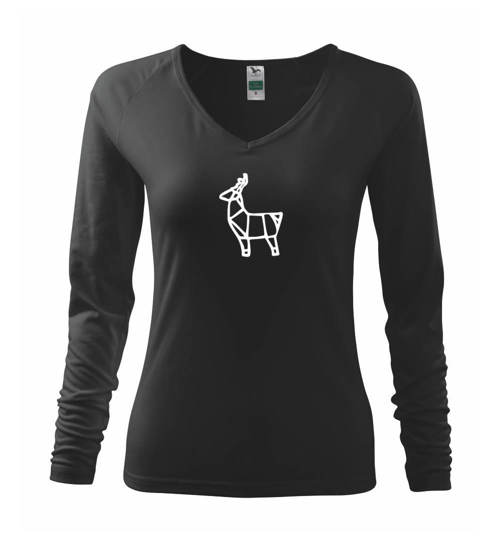 Geometrické zvieratá - Geometrire - paroháč - Tričko dámske Elegance