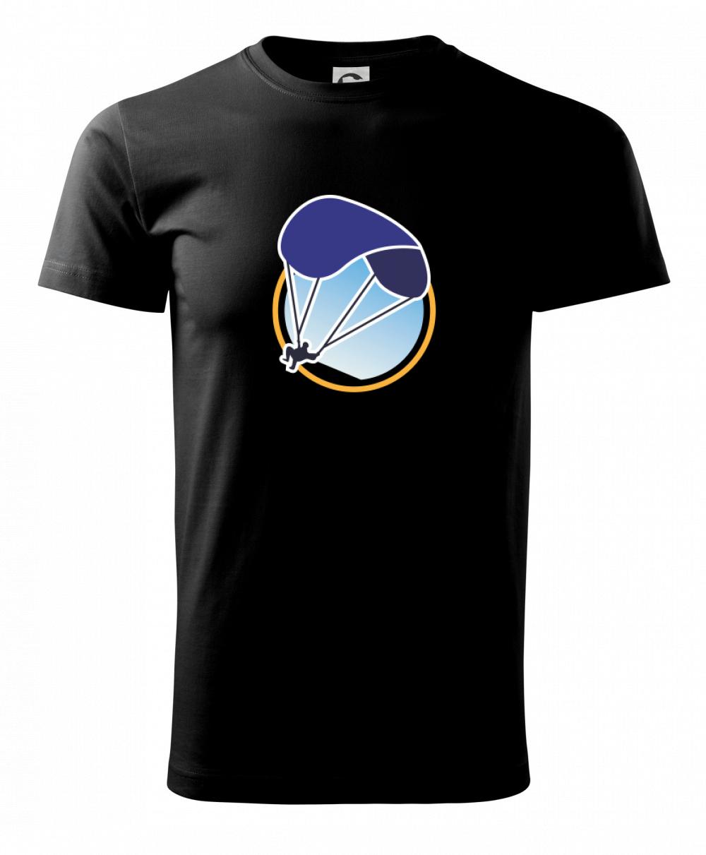 Paragliding modrý padák v kruhu Paragliding modrý padák v kruhu