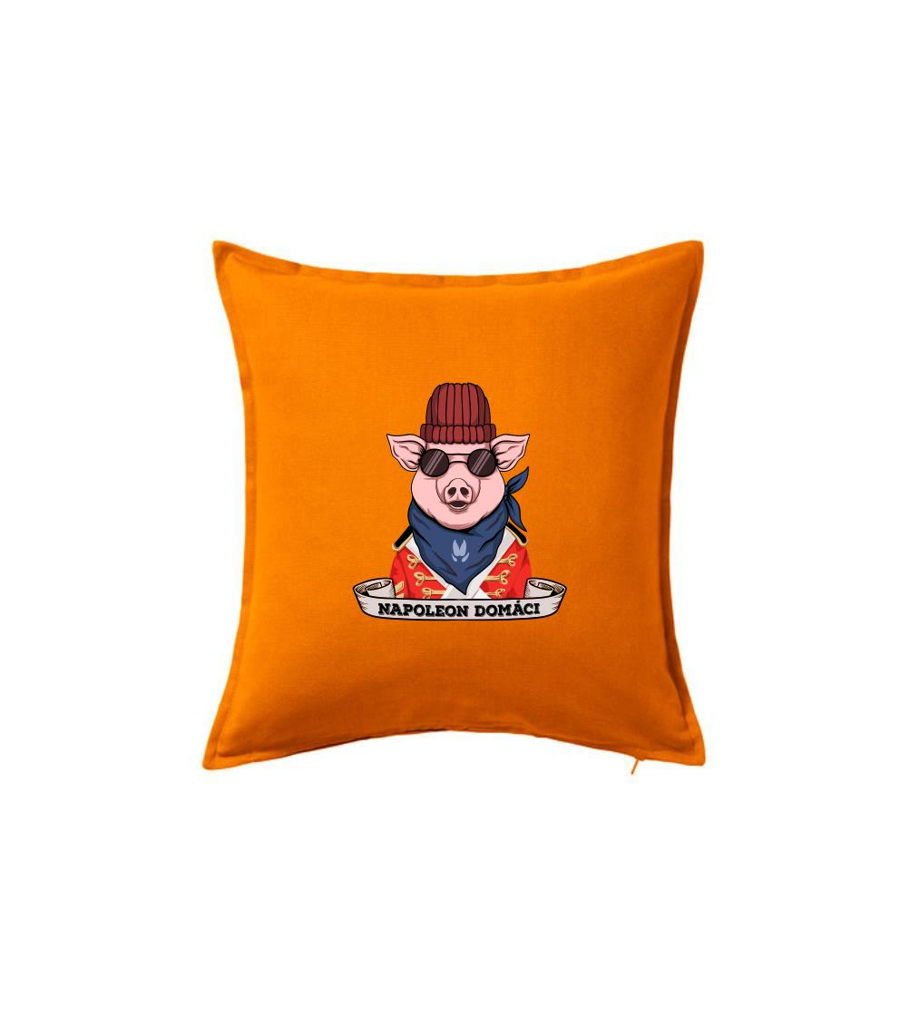 Tričká so zvieratami - Napoleon domáci prasa - Vankúš 50x50