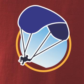 Paragliding modrý padák v kruhu