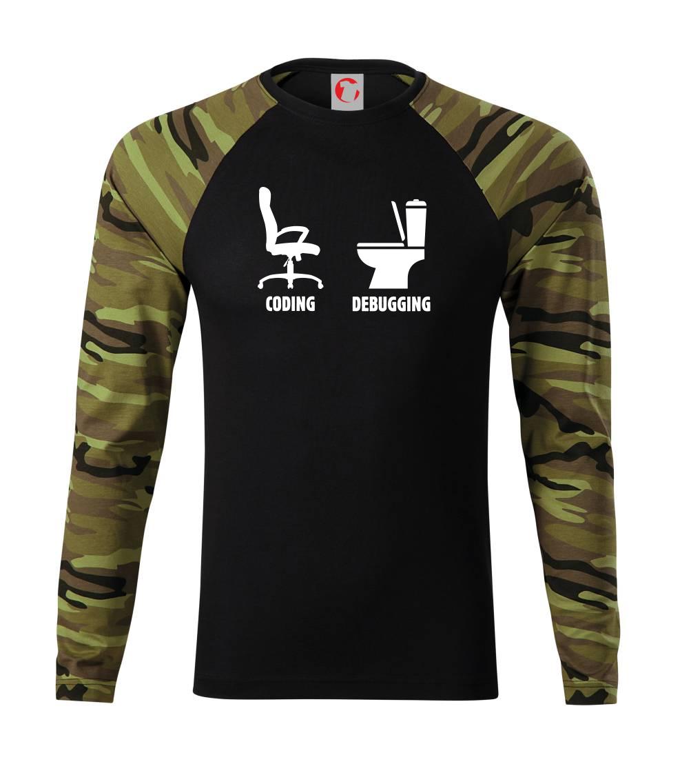Tričká pre ajťákov - Coding debugging - Camouflage LS