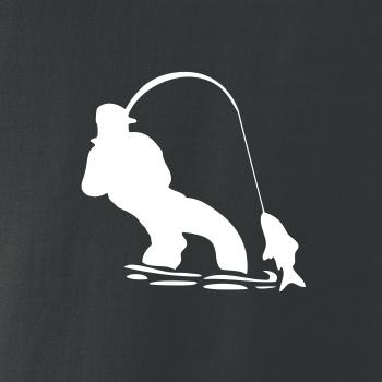 Rybár ťahajúce rybu Rybár ťahajúce rybu