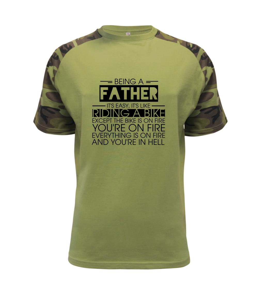 Najlepší darček pre otecka ku dňu otcov - Being a father - bike - Raglan Military