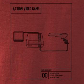 Nákres videohra so zbraňou