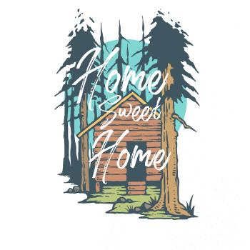 Home sweet home - kreslený Home sweet home - kreslený