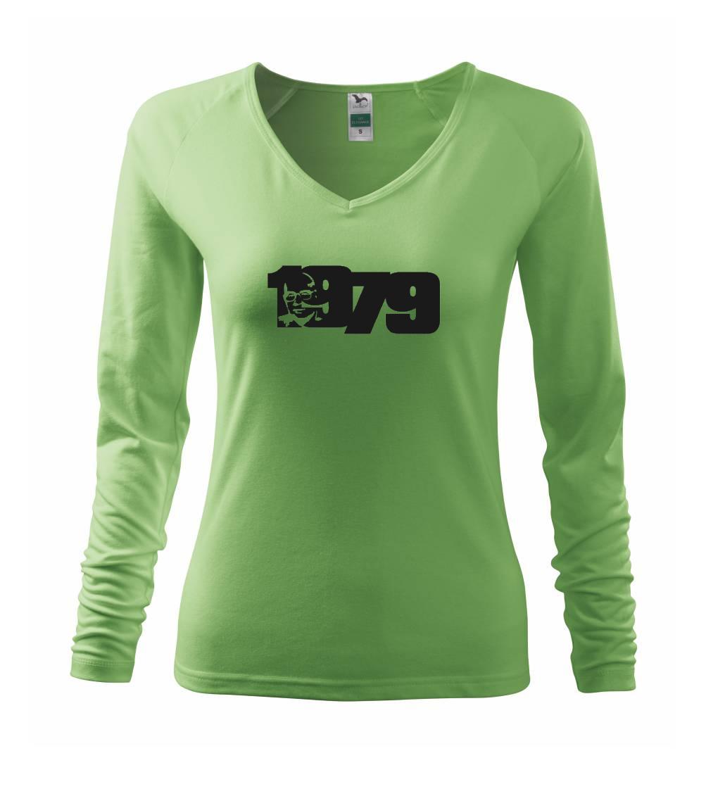 Trička s ročníkom 1979 - Husákovo dieťa - 1979 - Tričko dámske Elegance