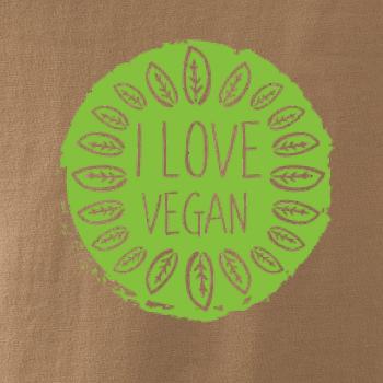 I love vegan v kruhu