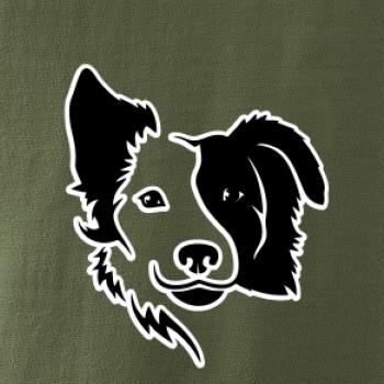 Border kólia obrys hlavy Border kólia obrys hlavy