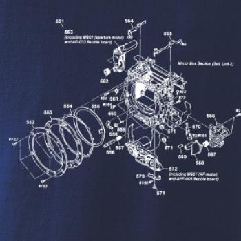 Nákres uzávierka starý fotoaparát