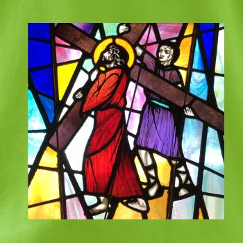 Vitráž - Ježiš a kríž Vitráž - Ježiš a kríž