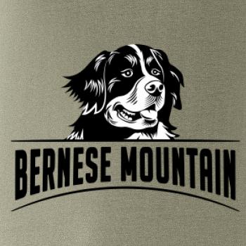 Bernese mountain - hlava a nápis