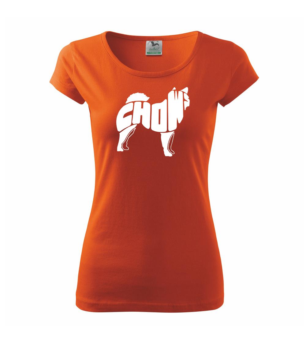 Ostatné psie plemená - Čau Čau - nápis v tele - Dámske tričko Pure