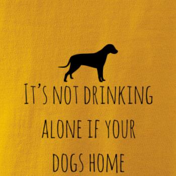 It’s not drinking alone if your dogs home