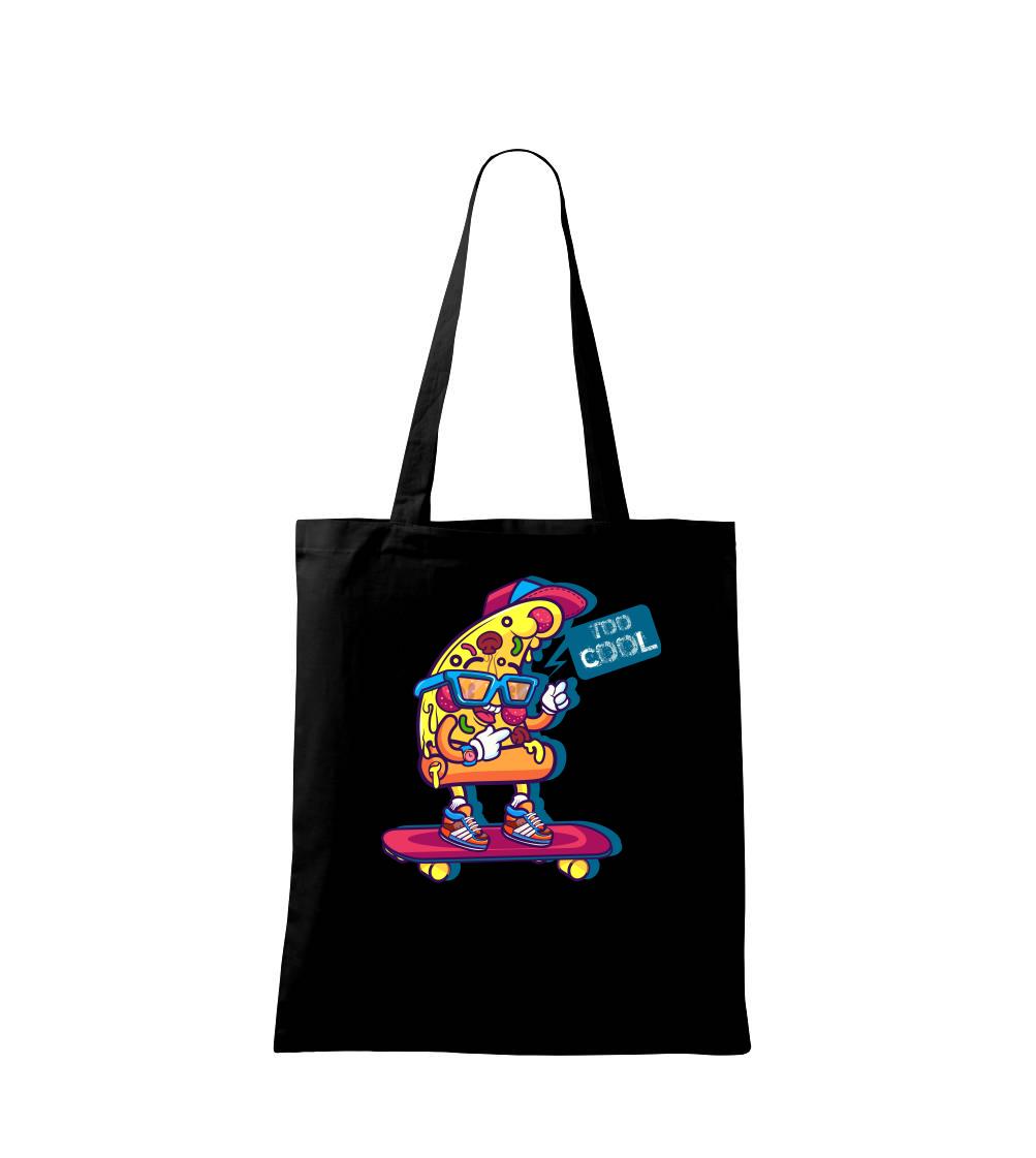 Pizza slice with skateboard