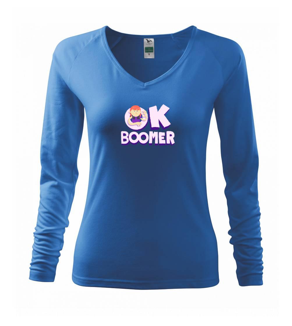 Tričká na párty - Ok boomer holka - Tričko dámske Elegance