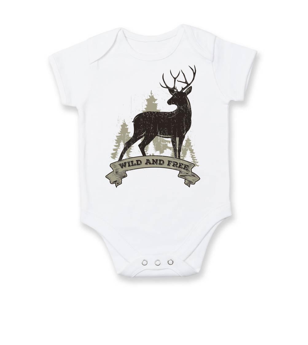 Tričká so zvieratami - Deer rib - Body dojčenské s krátkym rukávom