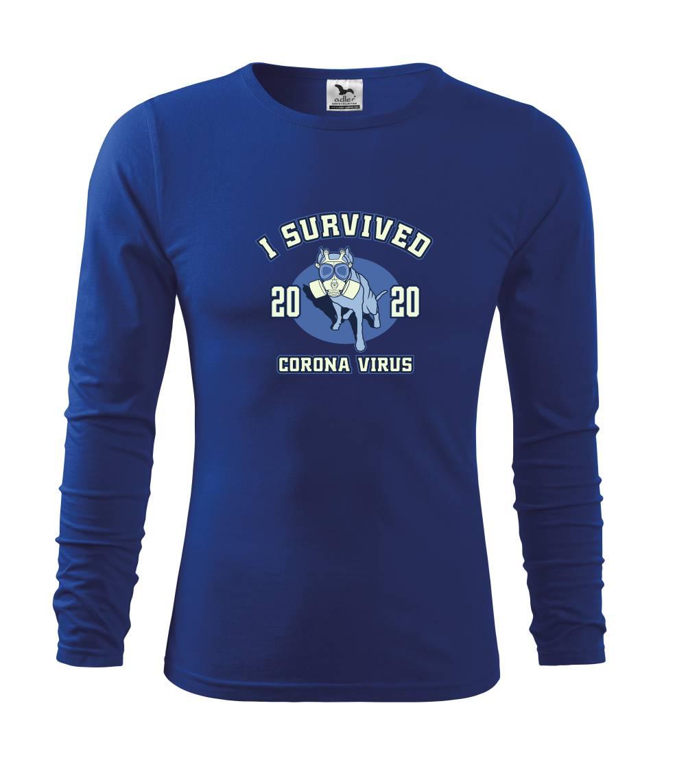 I survived corona - dog - Tričko detské Long Sleeve