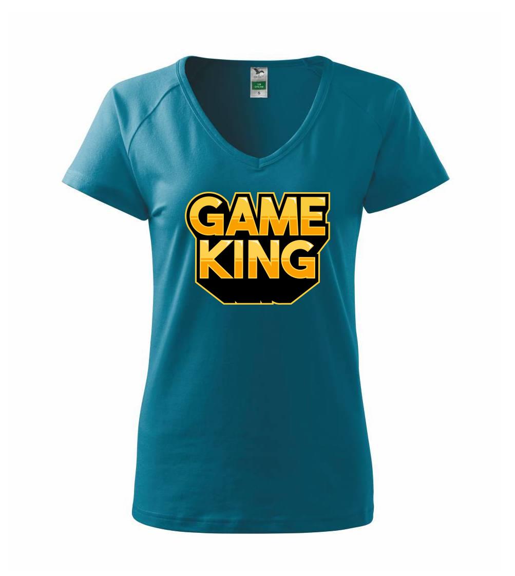 Tričká pre ajťákov - Game king - nápis veľký - Tričko dámske Dream