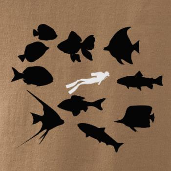 Potápač ryby štvorec Potápač ryby štvorec