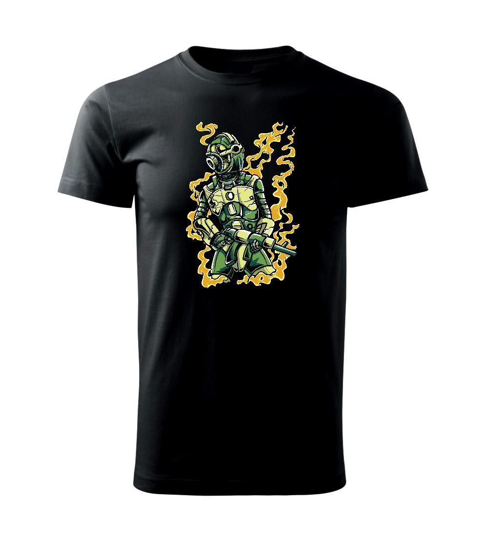 Vojenská tričká s potlačou - Robot Soldier - Tričko extra veľké  (5-8XL)