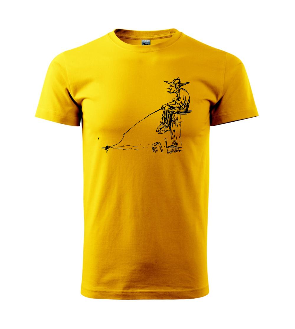 Kreslený rybár na pni Kreslený rybár na pni