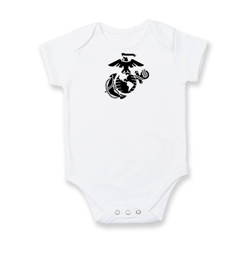 Vojenská tričká s potlačou - United Marines logo - Body dojčenské s krátkym rukávom