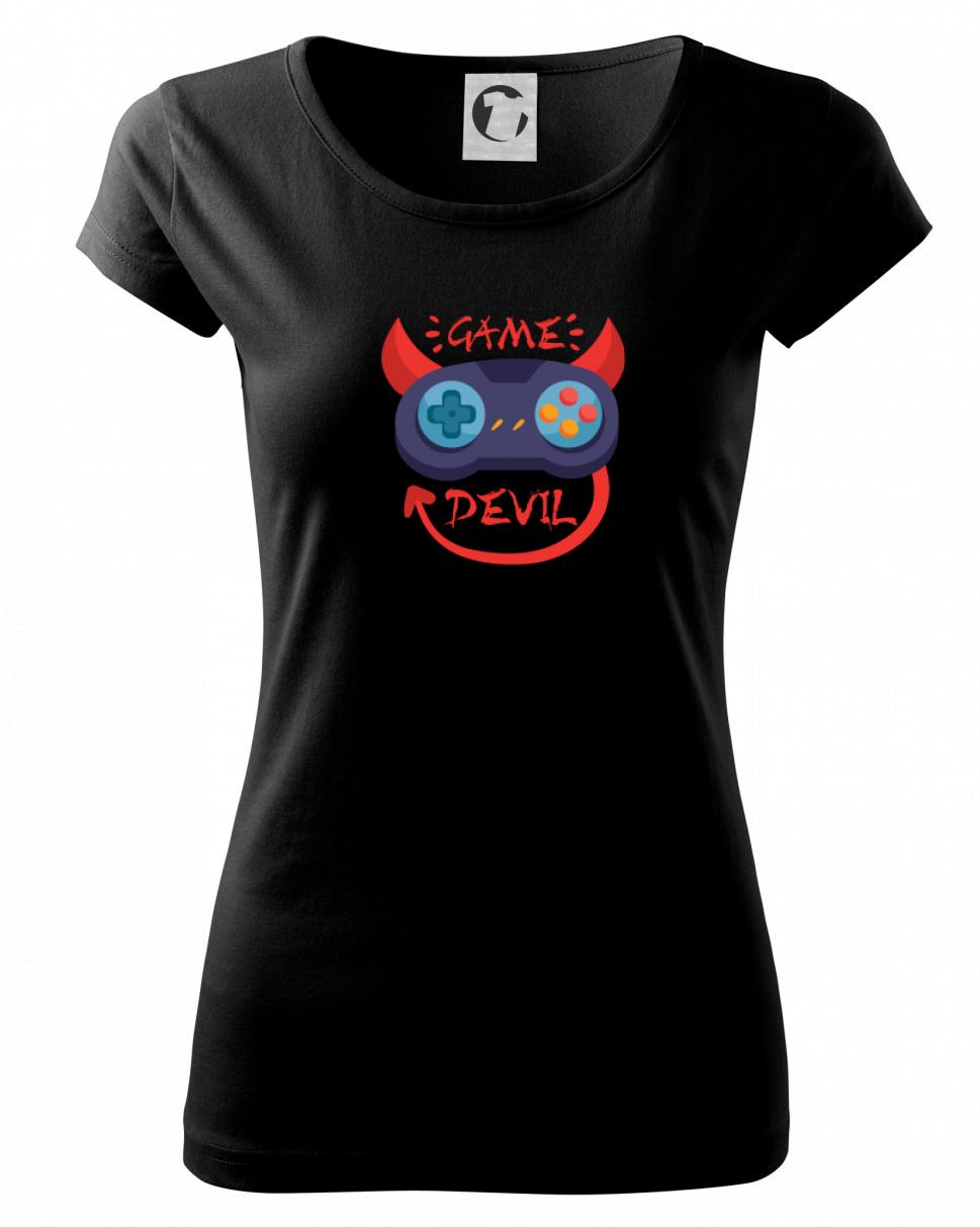 Tričká pre ajťákov - Game devil - kreslený - Dámske tričko Pure