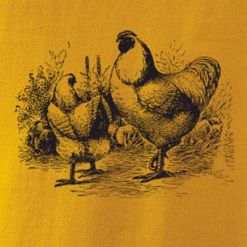 Slepačie rodina maľovaná