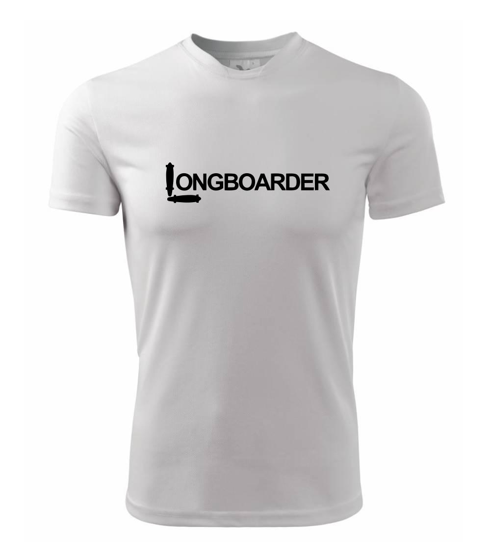 Longboard a Skatebord - Longboarder nápis - Detské tričko športové