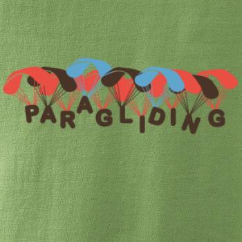 Paragliding nápis s padáky