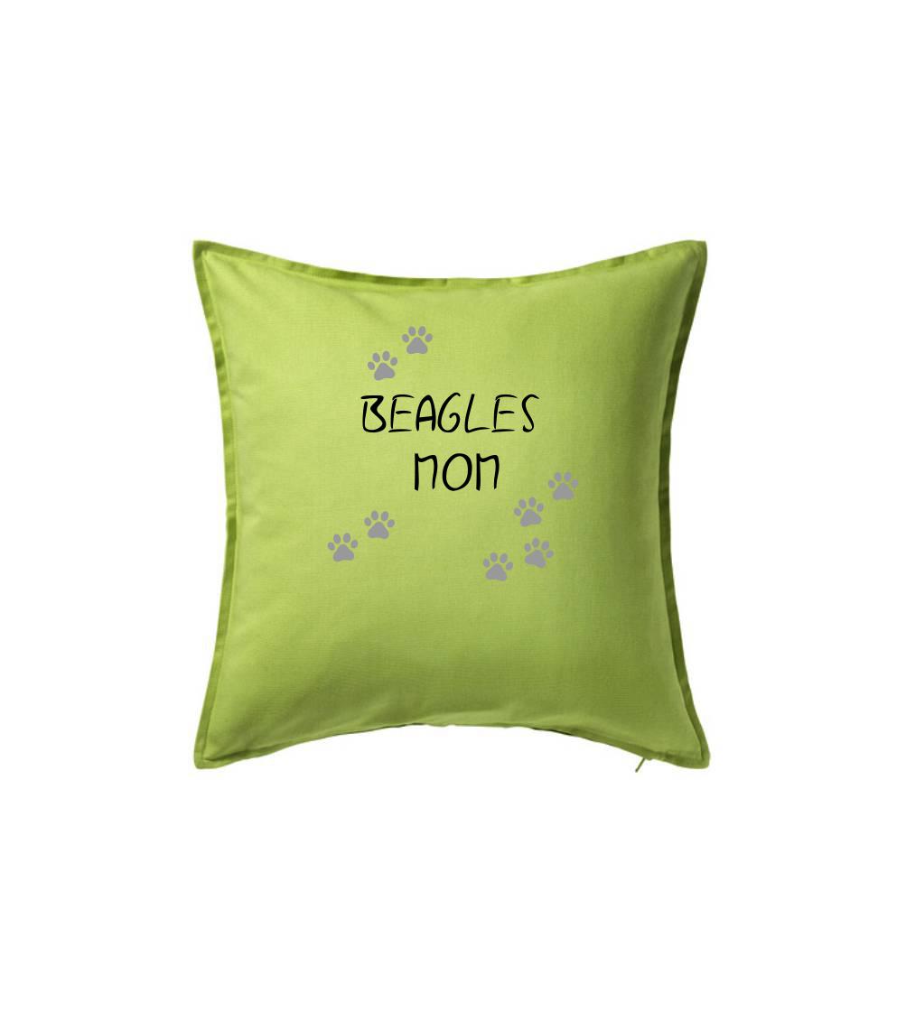 Bígl na tričku - Beagles mom (Bígl) (Reflexné labky) - Vankúš 50x50