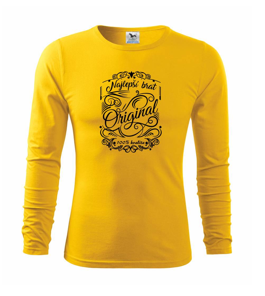 Rodinné tričká - Vintage - Najlepší brat - Tričko s dlhým rukávom FIT-T long sleeve
