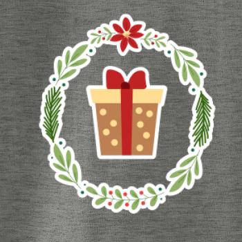 Vianočný veniec s darčekom