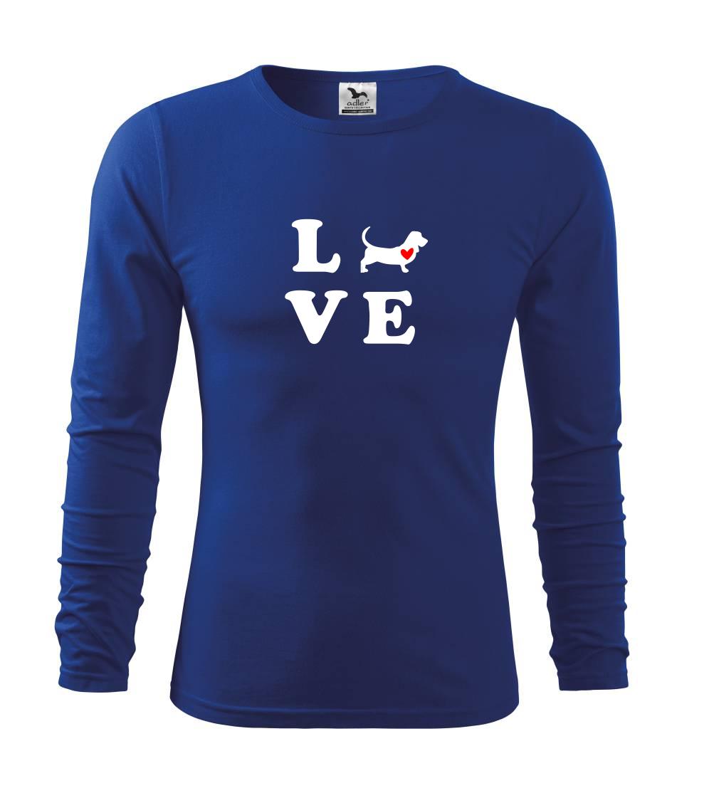 Baset na tričku - Baset love - Tričko detské Long Sleeve