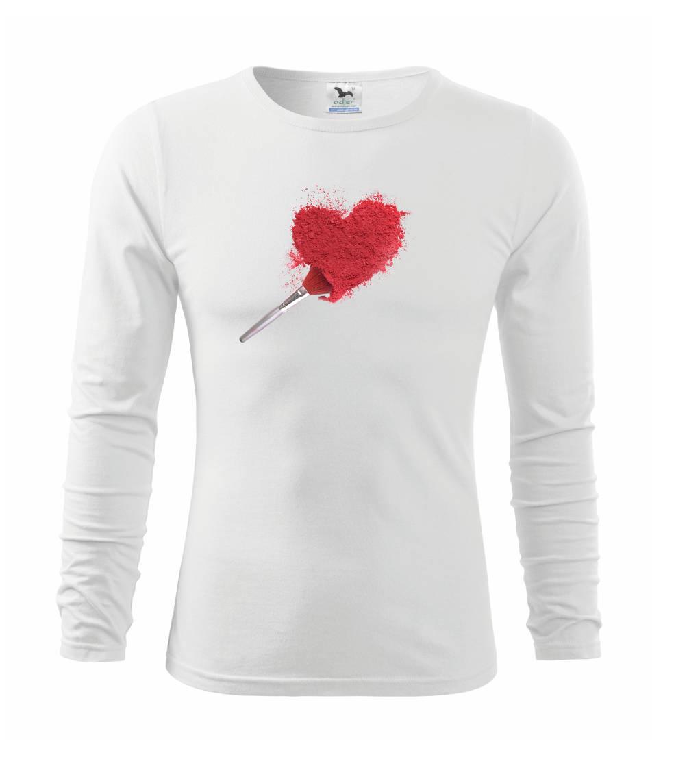 Grafické tričká - Makeup srdce - Tričko detské Long Sleeve