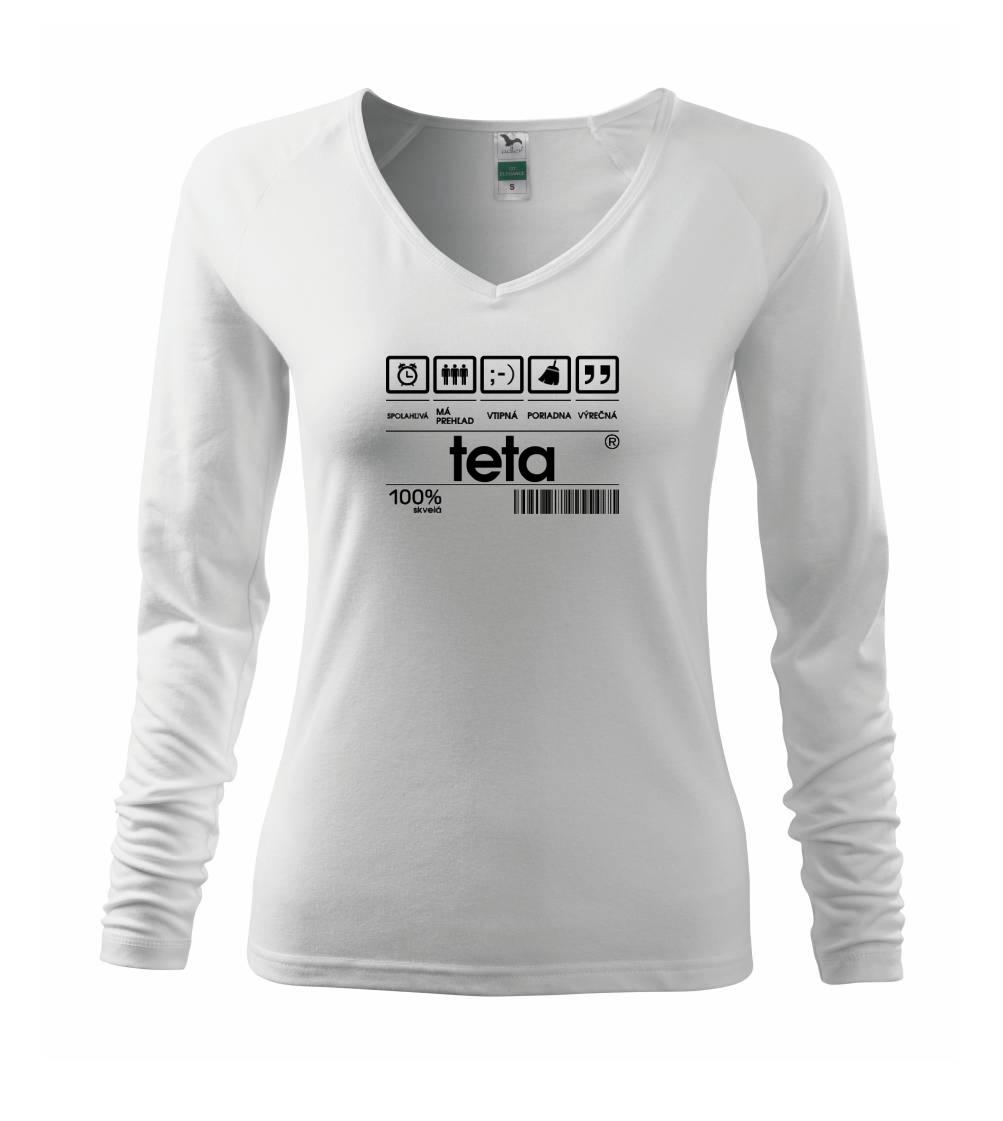 Čiarový kód - teta - Tričko dámske Elegance