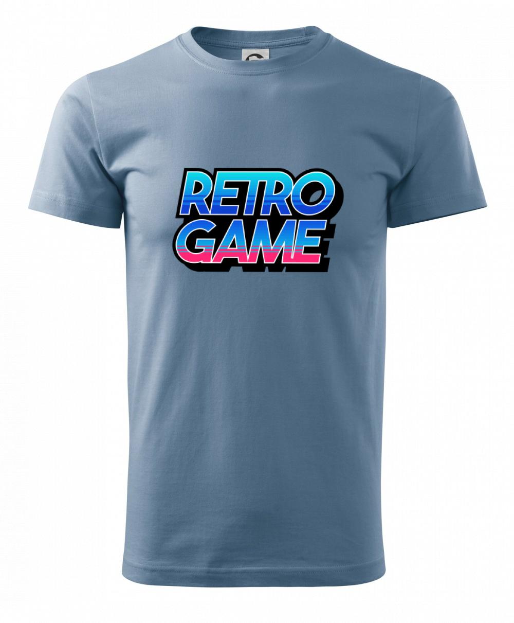 Tričká pre ajťákov - Retro game nápis farebný - Klasické pánske tričko vyššej gramáže