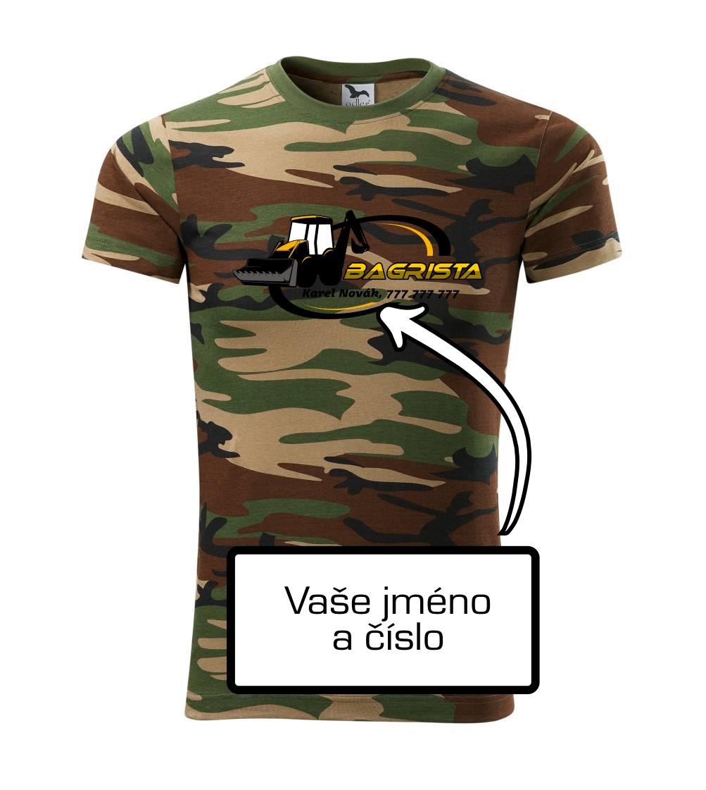 Bagrista v kruhu - vlastný nápis Bagrista v kruhu - vlastný nápis