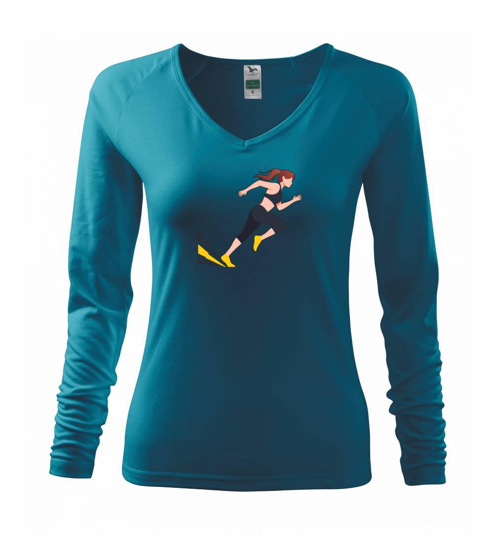 Tričká pre bežcov - Behanie - žena štartuje - Tričko dámske Elegance